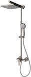 Schulte Duschsystem DuschMaster Rain Classic Eckig Edelstahloptik