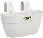 Elho Blumenkasten Vibia Campana M 36 cm x 24 cm x 26 cm Seidenwei&szlig;