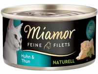 Miamor Katzen-Nassfutter Feine Filets Natur Huhn und Thunfisch 80 g