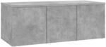 vidaXL TV-Schrank Betongrau 80x34x30 cm Holzwerkstoff
