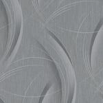 Bricoflor Metallic Tapete mit Goldenen Linien Vlies Mustertapete in Grau Silber f&uuml;r