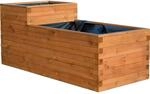 Dobar Gartenteich Superb inkl. Teichfolie Kiefer Braun 180 x 78 x 80 cm FSC&reg;