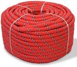vidaXL Bootsseil Polypropylen 6 mm 500 m Rot 143816