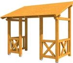 Skan Holz Haust&uuml;r-Vordach Paderborn 7 Eiche hell,asiert 336 cm x 202 cm