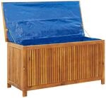 vidaXL Garten-Aufbewahrungsbox 113x50x58 cm Massivholz Akazie