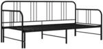 vidaXL Ausziehsofa Bettgestell Schwarz Metall 90x200 cm Modell 2650960