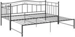 vidaXL Ausziehsofa Bettgestell Schwarz Metall 90x200 cm 324782