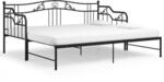 vidaXL Ausziehsofa Bettgestell Schwarz Metall 90x200 cm Modell 4650972