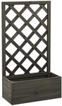 vidaXL Garten-Spalier mit Blumenkasten Grau 50x25x90 cm Tannenholz 314831