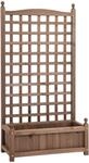 Outsunny Garten-Bett Tannenholz Dunkelbraun 64L x 28B x 120H cm
