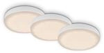 Briloner LED-Einbauleuchte Plat 3er-Set Wei&szlig; &Oslash; 7,5 cm Warmwei&szlig;