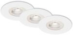 Briloner LED Einbauleuchten Kulana 3er-Set Dimmbar Warmwei&szlig; 90mm Wei&szlig;