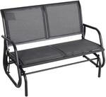Outsunny Schaukelbank Texteline-Gewebe Grau 120L x 70B x 85H cm