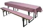 Gardamo Auflagen zu Festzeltgarnitur 3-tlg. Rot-Wei&szlig; 220 cm x 25 cm x 2 cm