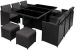 Tectake Aluminium Rattan Sitzgruppe New York Wetterfest und Uv Best&auml;ndig 2