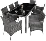 Tectake Rattan Sitzgruppe Almansa F&uuml;r 8 Personen Widerstandsf&auml;hig 60 x 55 x...