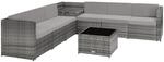 Tectake Rattan Lounge Verona F&uuml;r 6 Personen Widerstandsf&auml;hig und Uv Best&auml;ndig 306