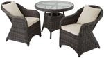 Tectake Aluminium Rattan Sitzgruppe Z&uuml;rich Wetterfest und Uv Best&auml;ndig Nat&uuml;rlich