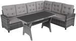Tectake Rattan Lounge Catania F&uuml;r 6 Personen Widerstandsf&auml;hig 120 x 65 x 73 cm