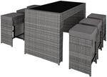 Tectake Aluminium Rattan Barset Ibiza Wetterfest und Uv Best&auml;ndig Dicke Der