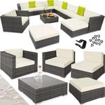 Tectake Aluminium Rattan Lounge Las Vegas Mit Aluminiumgestell F&uuml;r 9 Bis 11 Personen