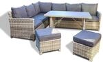 Home Deluxe Gartenm&ouml;bel-Set Bahia 6-tlg. Polyrattan Grau