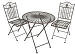 Garden Pleasure Balkon-Set Mangan &Oslash; 70 cm x 73 cm Schwarz-Braun