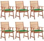 vidaXL Garten-Essst&uuml;hle 6 Stk mit Kissen Massivholz Akazie 3078352