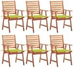 vidaXL Garten-Essst&uuml;hle 6 Stk mit Kissen Massivholz Akazie 3078358
