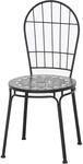 Siena Garden Stapelstuhl Como Stahl 49 cm x 43 cm x 93,5 cm Grau Mosaik
