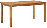vidaXL Gartentisch 140x80x74 cm Massivholz Akazie 42618