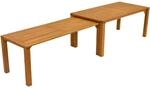 Merxx Gartentisch Rechteckig ausziehbar Akazie Natur 90 cm x 185 cm