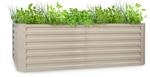 Blumfeldt High Grow Straight Hochbeet 200x60x100 cm 1200 L Stahl Rechteckig Sand