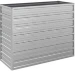 vidaXL Garten-Hochbeet 100x40x77 cm Verzinkter Stahl Silber 316896