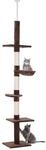 PawHut Kratzbaum Deckenhoch mit Sisals&auml;ulen 40 x 34 x 230-260 cm