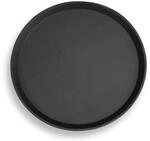 Relaxdays Gastro Tablett PP-Kunststoff Schwarz Rutschfest 2 cm x 35 cm 0,5 kg
