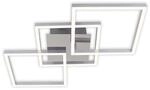Brilo LED-Deckenleuchte Frame Dimmbar Silber 76,3 cm x 36,8 cm x 7,3