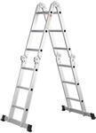 Juskys Aluminium Multifunktionsleiter 3,6m Tragf&auml;higkeit bis 150 kg