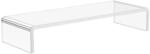 HOMCOM Monitorst&auml;nder f&uuml;r Laptop PC Ergonomisch Acryl Transparent 53 x 19 x 9 cm