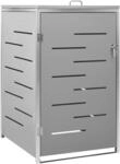 vidaXL M&uuml;lltonnenbox f&uuml;r 1 Tonne Edelstahl 69x77,5x115 cm