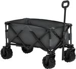 Outsunny Bollerwagen 360 Grad mit Teleskop Dunkelgrau 108 x 55 x 59-89 cm