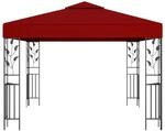 vidaXL Pavillon 3x3 m Wei&szlig;rot
