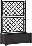 vidaXL Pflanzk&uuml;bel mit Spalier 100x43x142 cm PP Anthrazit 313985