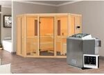Karibu Infrarotkabine Anik mit Bio-Ofen + 2 Infrarotstrahler Natur