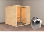 Karibu Sauna Jutta mit Ofen intergrierte Stg.Natur