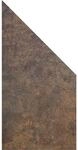 GroJa Sichtschutz Premo Schr&auml;g 90 cm x 180/90 cm x 0,8 cm Rostoptik