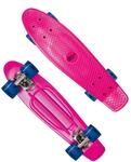 Muuwmi Skateboard Fun Pink LED-Leuchtrollen Deck 57x15cm Rutschfest ABEC5 PU-Rollen