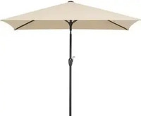 Schneider Schirme Schneider Marktschirm 210 cm x 130 cm Natur mit Kurbelmechanik