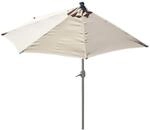 MCW Sonnenschirm Lorca Halbrund 2,7m UV 50+ 270cm Creme ohne St&auml;nder