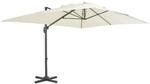 vidaXL Ampelschirm mit Aluminiummast 400 x 300 cm Sand 44633